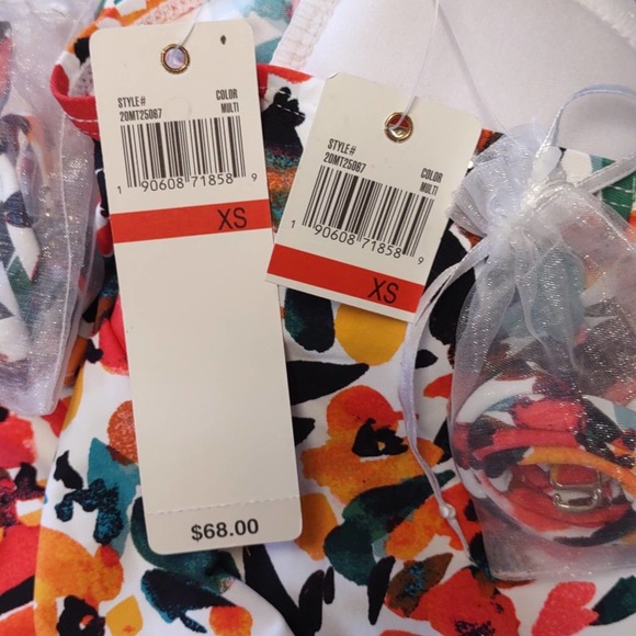 Anne Cole Twist Front Bandeau Tankini Swim Top XS - Picture 8 of 10